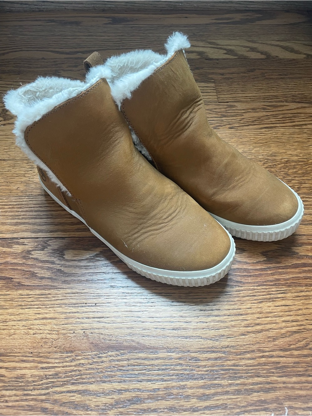 Timberland Tan Faux-Shearling Slip-On Winter Boot